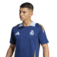 adidas Real Madrid Trainingsshirt 2024-2025 Donkerblauw Oranje Lichtblauw
