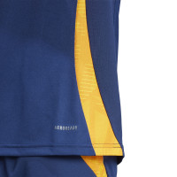 adidas Real Madrid Trainingsshirt 2024-2025 Donkerblauw Oranje Lichtblauw
