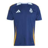 adidas Real Madrid Trainingsshirt 2024-2025 Donkerblauw Oranje Lichtblauw