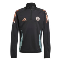 adidas Bayern Munich Training sweater 1/4-Zip 2024-2025 Kids Black Green Bronze