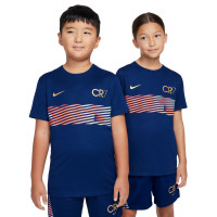 Nike CR7 Academy Training Shirt Kids Dark Blue Light Pink Gold