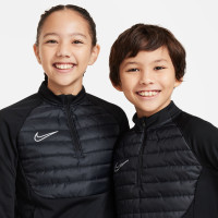 Nike Academy Winter Warrior Trainingspak 1/4-Zip Kids Zwart Donkergrijs Zilver