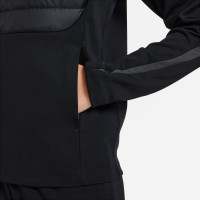 Nike Academy Winter Warrior Trainingspak 1/4-Zip Kids Zwart Donkergrijs Zilver