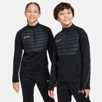 Nike Academy Winter Warrior Trainingspak 1/4-Zip Kids Zwart Donkergrijs Zilver