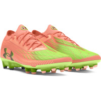 Under Armour Magnetico Elite 4.0 Grass Football Shoes (FG) Orange Green