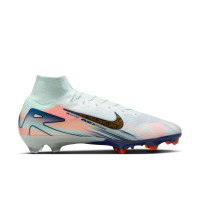 Nike Zoom Mercurial Superfly 10 Elite MDS Gras Football Shoes (FG) Mint Green Blue Pink Gold