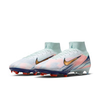Nike Zoom Mercurial Superfly 10 Elite MDS Gras Football Shoes (FG) Mint Green Blue Pink Gold