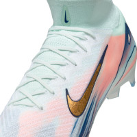 Nike Zoom Mercurial Superfly 10 Elite MDS Gras Football Shoes (FG) Mint Green Blue Pink Gold