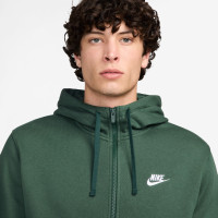 Nike Sportswear Club Fleece Trainingspak Full-Zip Donkergroen Wit