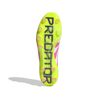 adidas Predator Elite Veterloze Kunstgras Voetbalschoenen (AG) Wit Roze Neongeel