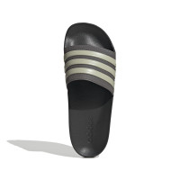 adidas Adilette Shower Slides Black Grey Beige