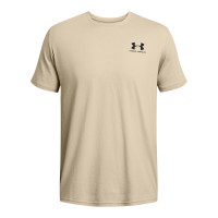 Under Armour Sportstyle Left Chest Logo T-Shirt Beige Zwart