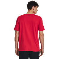 Under Armour Sportstyle Left Chest Logo T-Shirt Rood Zwart