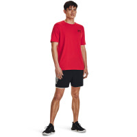 Under Armour Sportstyle Left Chest Logo T-Shirt Rood Zwart