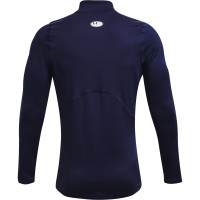 Under Armour ColdGear Fitted Ondershirt Lange Mouwen Donkerblauw Wit