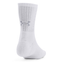 Under Armour Crew Sports Socks 3-Pack White Grey