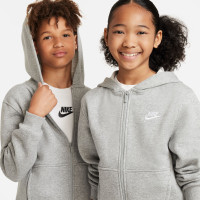Nike Sportswear Club Fleece Tracksuit Kids Light Grey Grey White