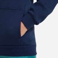 Nike Sportswear Club Fleece Trainingspak Kids Donkerblauw Wit