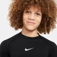 Nike Pro Long Sleeve Base Layer Kids Black White