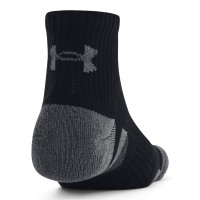 Under Armour Performance Cotton Quarter Sports Socks 3-Pack Black Grey