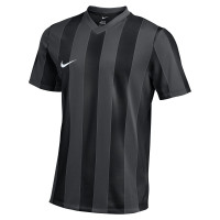 Nike Striped Division V Kids Football Shirt Dark Grey Black
