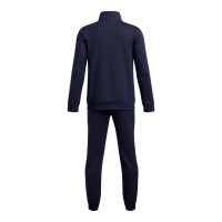 Under Armour Rival Knit Tracksuit Full-Zip Kids Dark Blue White