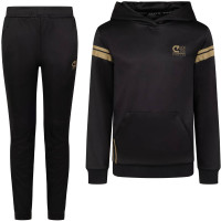 Cruyff Fuerza Hoodie Tracksuit Black Gold