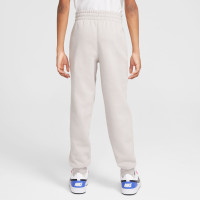 Nike Sportswear Club Big Logo Fleece Hoodie Tracksuit Kids Grey White