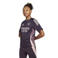 adidas Arsenal Training Shirt 2024-2025 Kids Dark Purple Beige Purple
