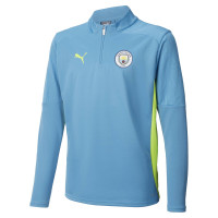 PUMA Manchester City Tracksuit 1/4-Zip 2024-2025 Light Blue Yellow