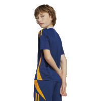 adidas Real Madrid Training Shirt 2024-2025 Kids Dark Blue Orange Light Blue