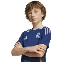 adidas Real Madrid Training Shirt 2024-2025 Kids Dark Blue Orange Light Blue