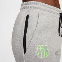 Nike FC Barcelona Tech Fleece Sweat Pants 2024-2025 Women's Grey Light Green
