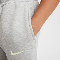 Nike FC Barcelona Tech Fleece Sweat Pants 2024-2025 Kids Grey Light Green