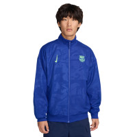 Nike FC Barcelona Anthem Training Jacket 2024-2025 Blue Light Green