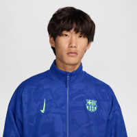 Nike FC Barcelona Anthem Training Jacket 2024-2025 Blue Light Green