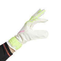 adidas Predator Training Goalkeeper Gloves White Neon Yellow Pink