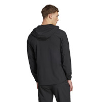 adidas Tiro 25 Vis Tech Competition Hooded Tracksuit Full-Zip Black Dark Grey