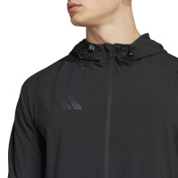 adidas Tiro 25 Vis Tech Competition Hooded Tracksuit Full-Zip Black Dark Grey