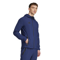 adidas Tiro 25 Vis Tech Competition Hooded Tracksuit Full-Zip Dark Blue Black