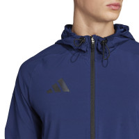 adidas Tiro 25 Vis Tech Competition Hooded Tracksuit Full-Zip Dark Blue Black