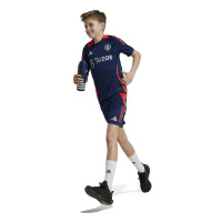 adidas Manchester United Training Shirt 2024-2025 Kids Dark Blue Red Silver