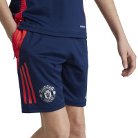 adidas Manchester United Training Short 2024-2025 Kids Dark Blue Red Silver