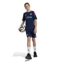 adidas Manchester United Training Short 2024-2025 Kids Dark Blue Red Silver