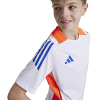adidas Tiro 24 Kids Football Shirt White Blue Red Orange