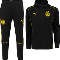 PUMA Borussia Dortmund Casuals Full-Zip Tracksuit 2024-2025 Black Yellow