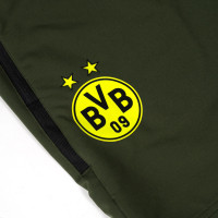 PUMA Borussia Dortmund Pumatech Woven Broekje 2024-2025 Donkergroen Olijfgroen Geel