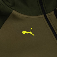 PUMA Borussia Dortmund Pumatech Full-Zip Tracksuit 2024-2025 Dark Green Olive Green Yellow