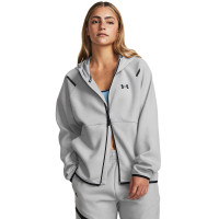 Under Armour Unstoppable Fleece Jogging Suit Full-Zip Hooded Women's Grey Black