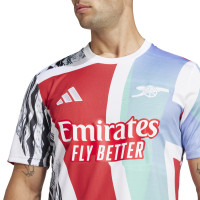 adidas Arsenal Pre-Match Training Shirt 2024-2025 Red White Blue Black